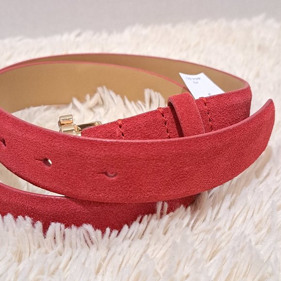 Talbots Red Leather NWT Belt - Picture 4 of 9